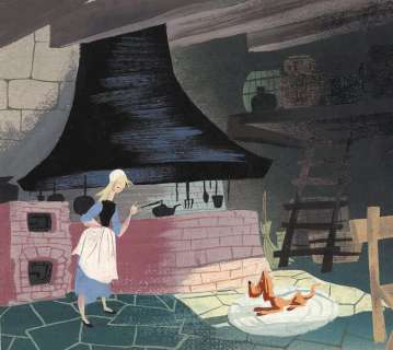 CENDRILLON Studio Walt Disney 1950. Etude préliminaire Ã  la gouache&h | Rossini