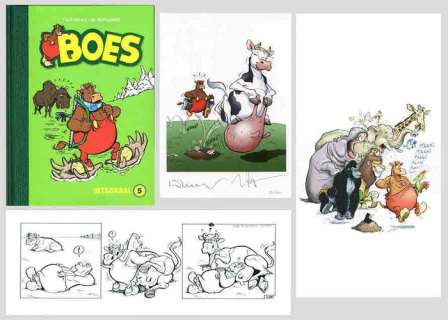 Boes - Luxe editie Boes Integraal deel 5 - N° 25/80 met originele strook in speciale map + ex-libris - hc met linnen rug | Catawiki