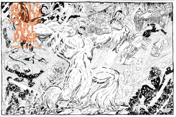 John Byrne | Chaos At the Calgary Stampede X-Men Commission | Will’s Comic Art Page