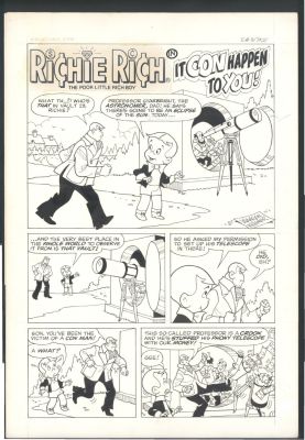Warren Kremer | Kremer Richie Rich Large Splash - Richie Gets Conned Issue Richie Rich Page 1 | Koch Comic Art