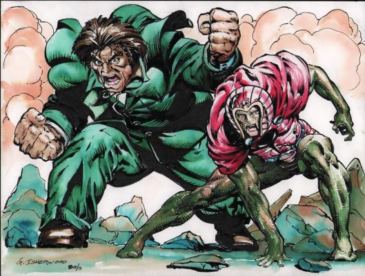 Geof Isherwood | Mr. Hyde & King Cobra Color Commission - Signed | Anthony’s Comic Book Art