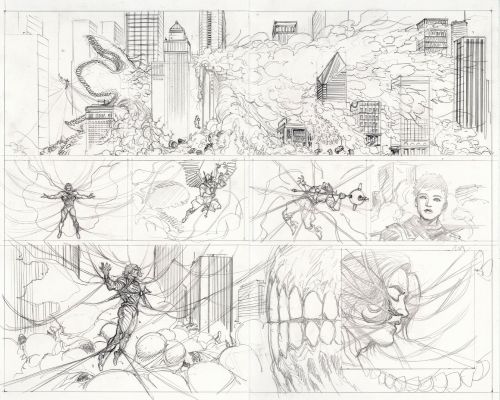 Juan Ferreyra | Absolute Superman Issue 17 Page 12 And 13 Pencils | ComiConArt