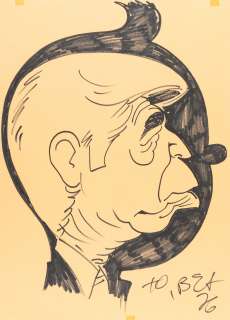 Tibet | Ensemble de 2 caricatures d’Hergé et de Raymond Leblanc. 1976. Dessins originaux. | Sotheby’s