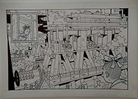 Morjaeu, Luc - Originele halve pagina (stroken 103 t/m 104 - plaat 26 B) - Suske en Wiske - Sterrenrood - (2014) 