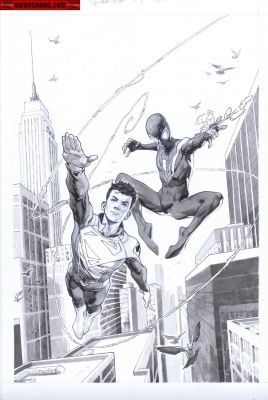 Jerome Opena - Covers / Pinups Issue Spider-Man Superman # 1 Page Cover