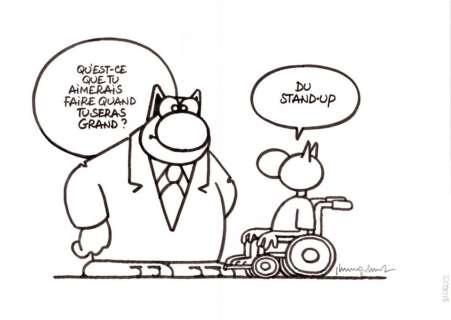 Geluck. Illustration originale Le chat - TEFF | BDEnchères