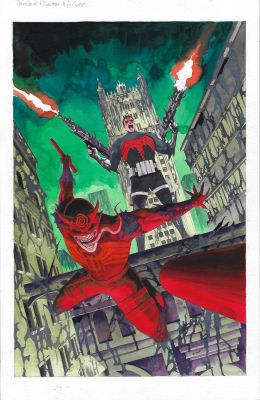 German Peralta | Daredevil / Punisher the Devil’s Trigger Knullified Variant Painted Cover Issue 02 Page Painted Cover | Splash Page