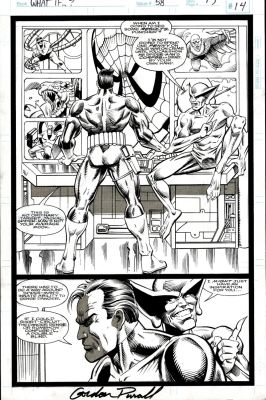 Andrew Pepoy Gordon Purcell - What If...? #58 Splash (What If the Punisher Had Killed Spider-Man? Classic Asm #129 Scene!) 1993