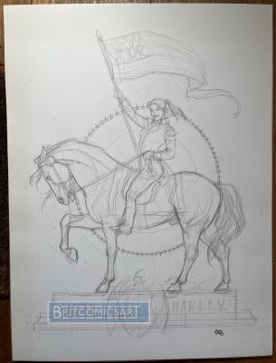 Frank Cho | Harley Quinn 31 Cover Pencils By Frank Cho Large Art Issue 31 Page 0 | BritComicsArt