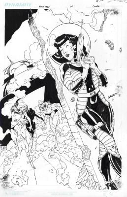 Matt Gaudio | Bettie Page Unbound Issue 09 Page Cover D & Ratio Variant | Splash Page