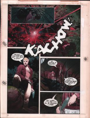 Scott Hampton | Painted Sci-Fi Panel Page with Text on Overlay | Anthony’s Comic Book Art
