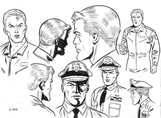 Le Bras Andrã© | Illustration originale de BUCK DANNY (classic) A3 | Galerie Napoléon