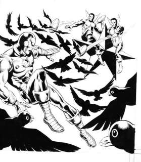 Frisano Thomas. (Né En 1963) | FRISANO Thomas. Â«TitansÂ». Encre de Chine noire pour la couverture du&h | Tessier Sarrou