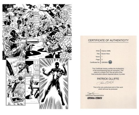 Pat Olliffe | Secret Wars - Spiderman - Monoprint Issue 1 Page 5 | Catskill Comics