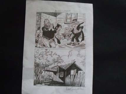 Cimpellin, Leo - Tavola originale "Jonny Logan" n. 46 con autoritratto (1975) | Catawiki