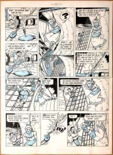 Suske en Wiske - Originele pagina (33,7 x 46,5 cm.) - Angst op de ’Amsterdam’ (p.30)  - (1984) | Catawiki