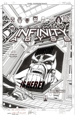 Jim Starlin | Starlin, Jim - Infinity Abyss #1 Cover, Great Image of Thanos By His Famous Creator! | Cool Lines Art