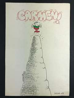 Mordillo, Guillermo - Illustrazione originale - Carmen! | Catawiki