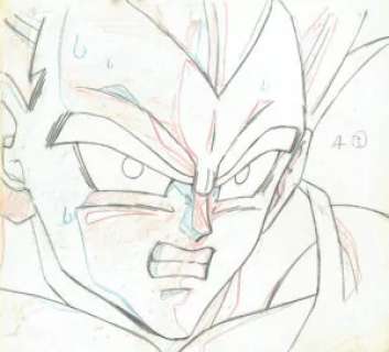Toriyama Akira - Dragon Ball | Dragon Ball Z – DBZ – Vegeta – genga – 5168 | La Galerie de la Bande Dessinée