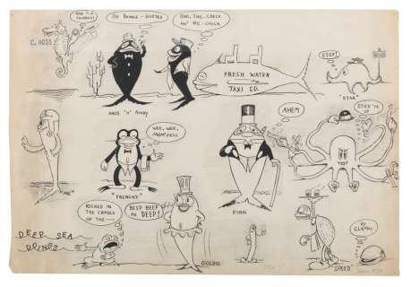 "Deep Sea Doings" 1930 Original Clampett Comic. | Van Eaton Galleries