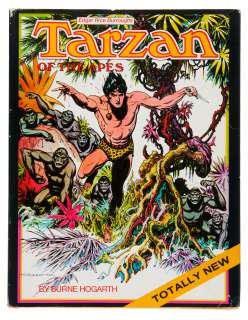 "TARZAN OF THE APES" BURNE HOGARTH BOOK WITH ORIGINAL TARZAN SKETCH. | Hake’s
