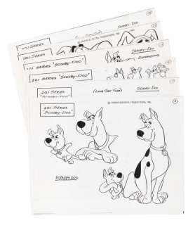 Six “Scooby Doo and Scrappy Doo” Show Model Sheets. | Van Eaton Galleries