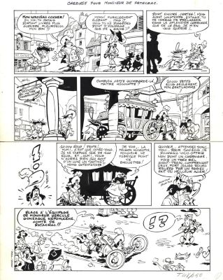 Mazel | Fleurdelys, gag "Carrosse pour Monsieur De Patacrac" | Galerie OPA