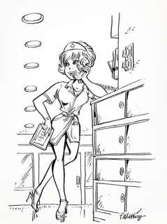 WALTHÉRY - « Natacha » - Dessin original au feutre… | Collauctions