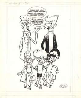 Jacques DEVOS (1924-... - Lot 452 - * Génial Olivier - Le génie et sa génération Encre...