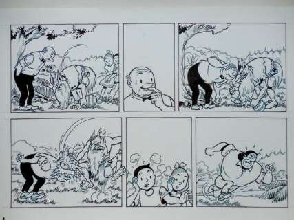 Suske en Wiske - Originele halve pagina (stroken 109 t/m 110) - Verraad op de Veluwe - Page volante - (2004) | Catawiki