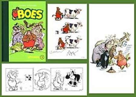 Boes - Luxe editie Boes Integraal deel 1 - Geletterd E/Z - Met originele strook + ex-libris - Cartonné - EO (2016) 