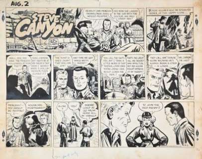 Milton, Caniff | MILTON, CANIFF. Steve Canyon. Planche de très grand... | Aibo Art Auction
