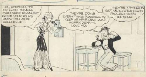 138: Young Blondie daily 11/30/31 original comic art | Russ Cochran