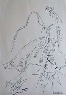 Dylan Dog - Brindisi - Cover sketch "Il bosco degli assassini" - Page volante - EO | Catawiki