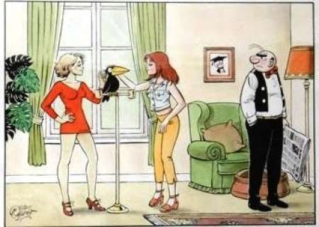 Nero - Originele tekening in kleur met Beo de verschrikkelijke voor een prent  - (1999) | Catawiki