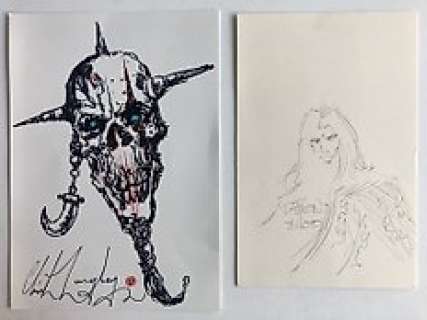 Clint Langley and D-Tron 2 Drawings  - Signed & Dated - Page volante - art original - (2000/2011) 