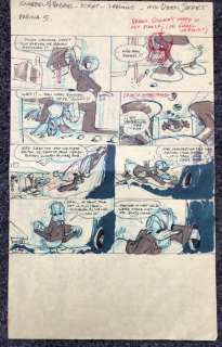 Donald Duck - H8409 Knabbel en Babbel verhaal - Daan Jippes - dessin original / script page 5 - (1996) | Catawiki