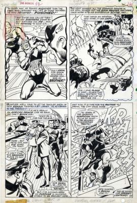 Lot 4 - John Buscema & Vince Colletta – The Avengers #52, Page 16 Original Comic Art (1968) | Oberon Auctions