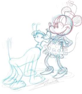Mickey Mouse & Pluto - Closest Friend - Original Sketch - Z. Vendetta - EO | Catawiki
