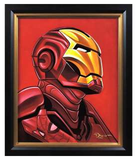 Iron Man with Spider-Man Reflection Original Painting by Tim Rogerson | Diamond Galleries