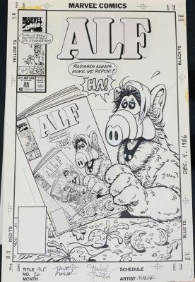 Dave Manak | Dave Manak - Alf #26 - Infinity Cover - 1990 - Cover | ComicArtFans Classifieds