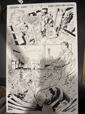 Greg Land, Jay Leisten | Original X-Men 1 Page 7 Phoenix Jean Grey | ComicArtFans Classifieds