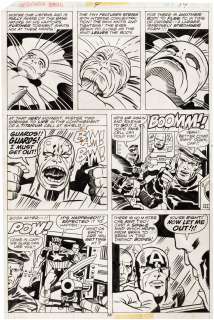 JACK KIRBY "CAPTAIN AMERICA" ANNUAL #4 COMIC BOOK PAGE ORIGINAL ART. | Hake’s