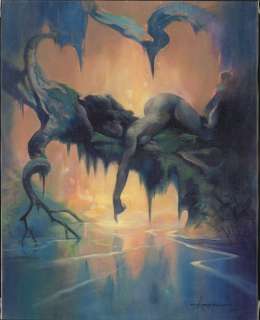 Bayou Girl - Mike Hoffman - Groot olieverf schilderij - Cover - Page volante - Peinture de couverture originale (2008) | Catawiki