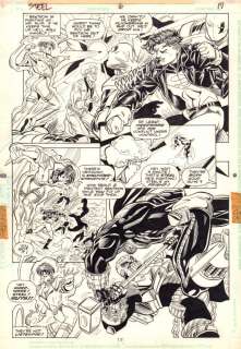 Chris Batista, Rich Faber - Steel #6 p. 17 - superboy, steel, and hardware - 1994 signed