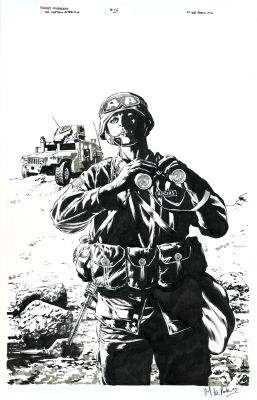 Secret Avengers vol. 1 #14 1:20 Cover Original Art by Mike Perkins