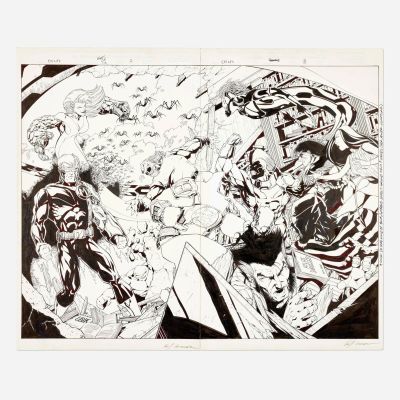Lot 205 - Jim Calafiore and Eric Cannon, Exiles #42 Story Pages 2 and 3 Original Art (Marvel Comics, 2004) | Landry Pop Auctions