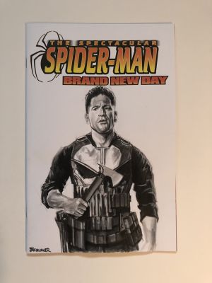 Dan Neidlinger | Jon Bernthal as The Punisher Ink Wash Sketch Cover | Raremarq (Buy It Now)