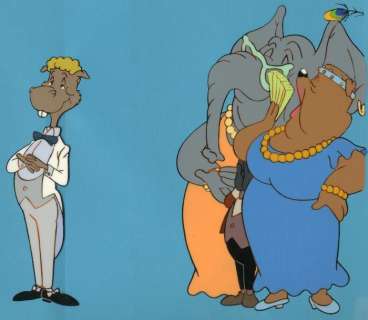 Bommel en Tom Poes - Originele filmcell + lijntekening  - Drs. Zielknijper, mw. Bas en mw. Fanth - (1981) | Catawiki