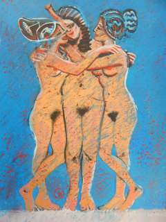 Brugman, Gideon (Milton Davis)  - Erotiek - Originele schildering in kleur - Vrij werk  - Taille: 40 x 55 cm - (1991) | Catawiki